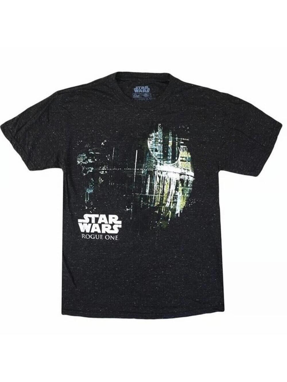 Star Wars Rogue One Dripping Death Star Tee Black Mens L Large NWT Short Sleeve